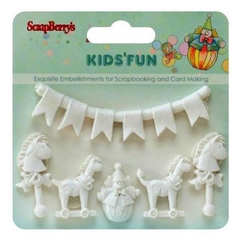 Ozdoby polimerowe Scrap Berry's Kids & Fun 2, 6szt